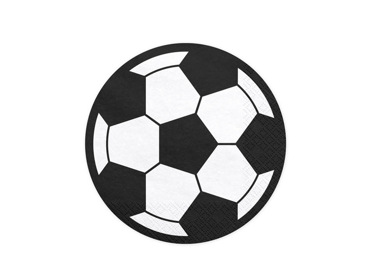 Servetėlės Futbolas (juoda/balta) pakuotėje 20 vnt.