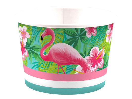 Popieriniai užkandžių dubenėliai Flamingo 8 vnt.
