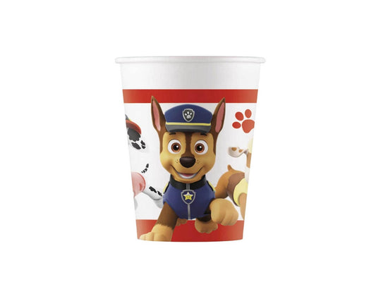 Popieriniai puodeliai Patruliai 200 ml, pakuotėje 8 vnt