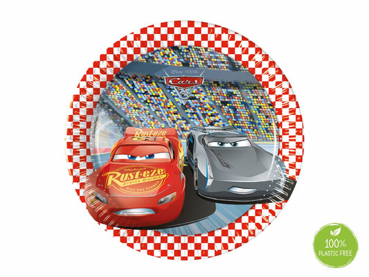 Popierinės lėkštutės Cars 3 20 cm. 8vnt.