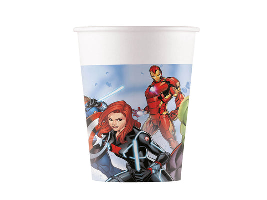 Popieriniai puodeliai Avengers 200 ml pakuotėje 8 vnt