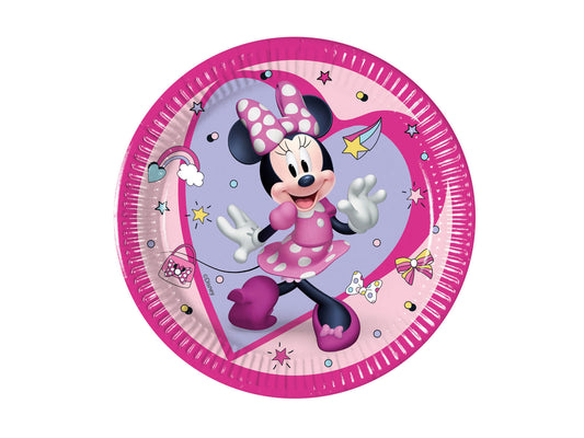 Popierinės lėkštutės Pelytė Minnie 20 cm. 8vnt.