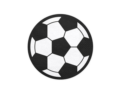 Servetėlės Futbolas (juoda/balta) pakuotėje 20 vnt.