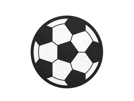 Servetėlės Futbolas (juoda/balta) pakuotėje 20 vnt.