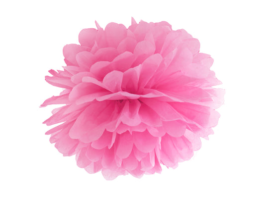 Pomponas rožinis 25 cm
