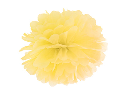 Pomponas geltonas 25 cm