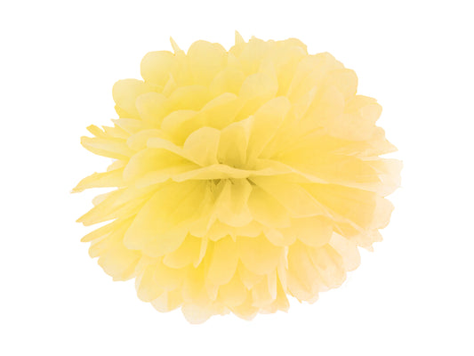 Pomponas geltonas 25 cm