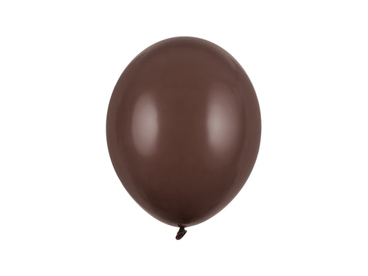 Lateksinis balionas vienspalvis - kakavinis 27 cm 5 vnt