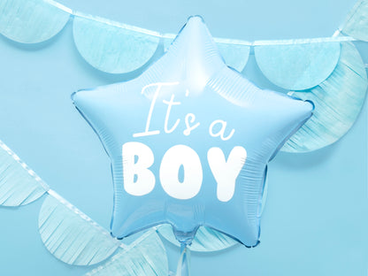 Folinis balionas žvaigždė It's a Boy  48cm, šviesiai mėlynas
