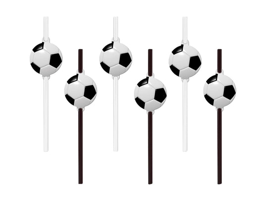 Popieriniai šiaudeliai Futbolas 6 vnt.