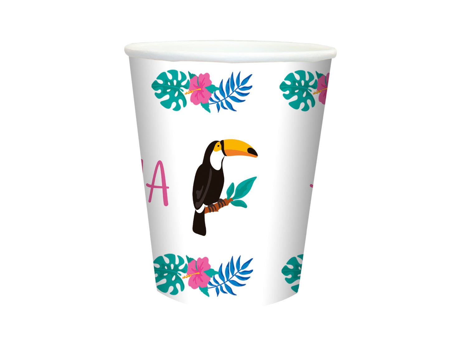 Popieriniai puodeliai Aloha vakarėlis 250 mm, pakuotėje 6 vnt