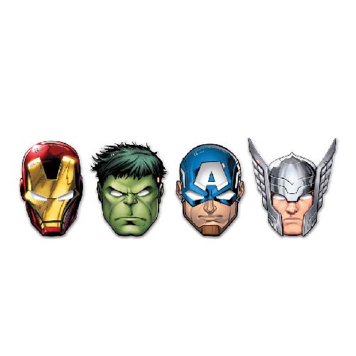 Popierinės veido kaukės AVENGERS (6vnt.)